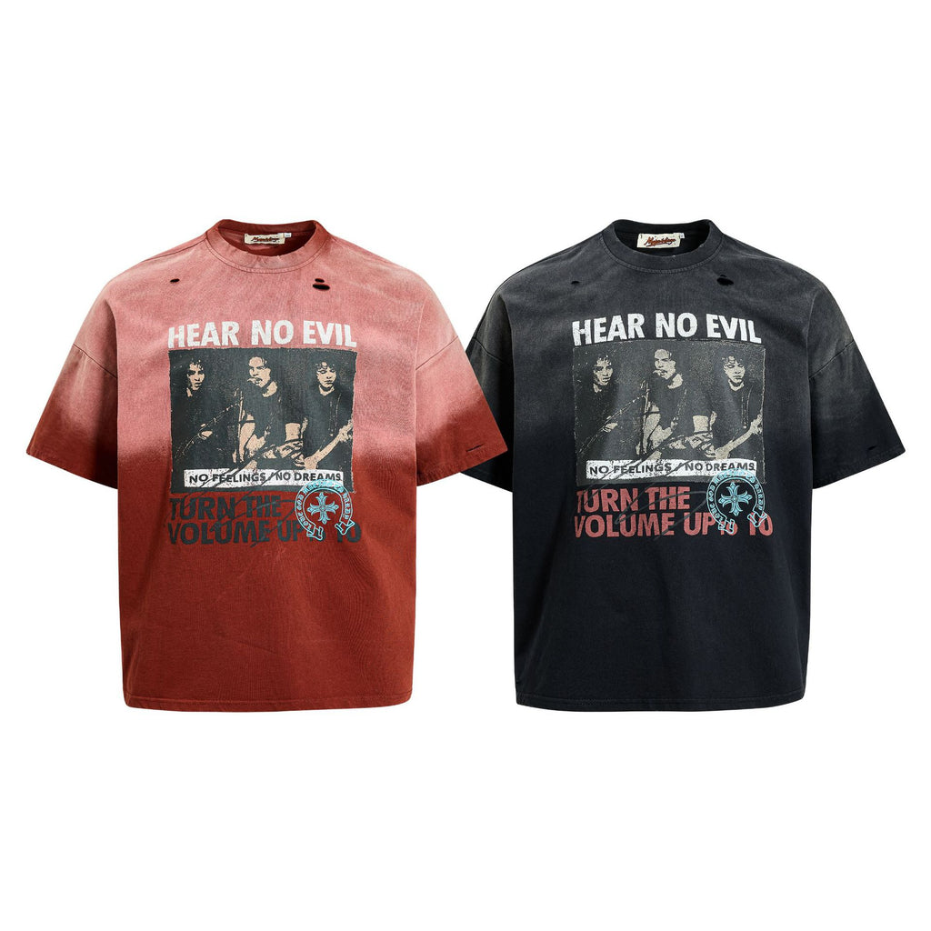 YAVIORA "Hear No Evil" Gradient T-Shirt