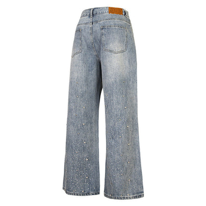 YAVIORA Strass-Weite Jeans