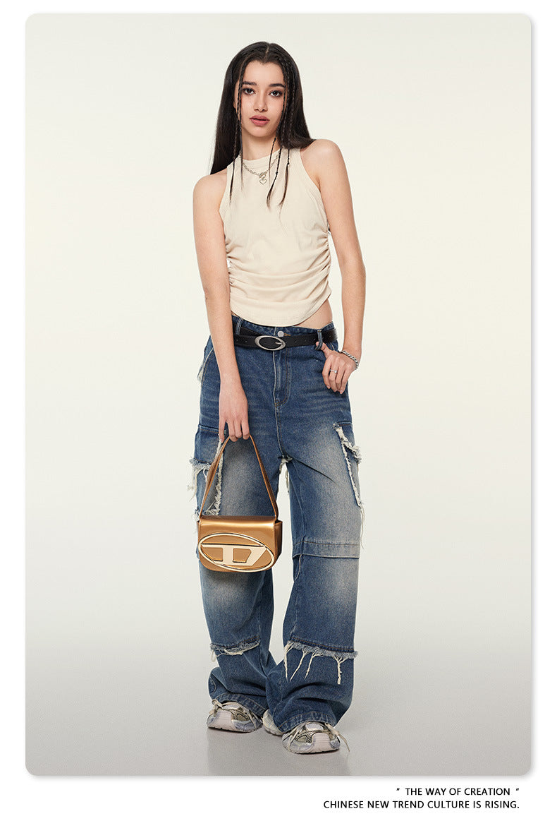 Yaviora American Distressed Hot Girl Style Vest for Women