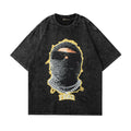 YAVIORA Hip-Hop Portrait Washed T-Shirt