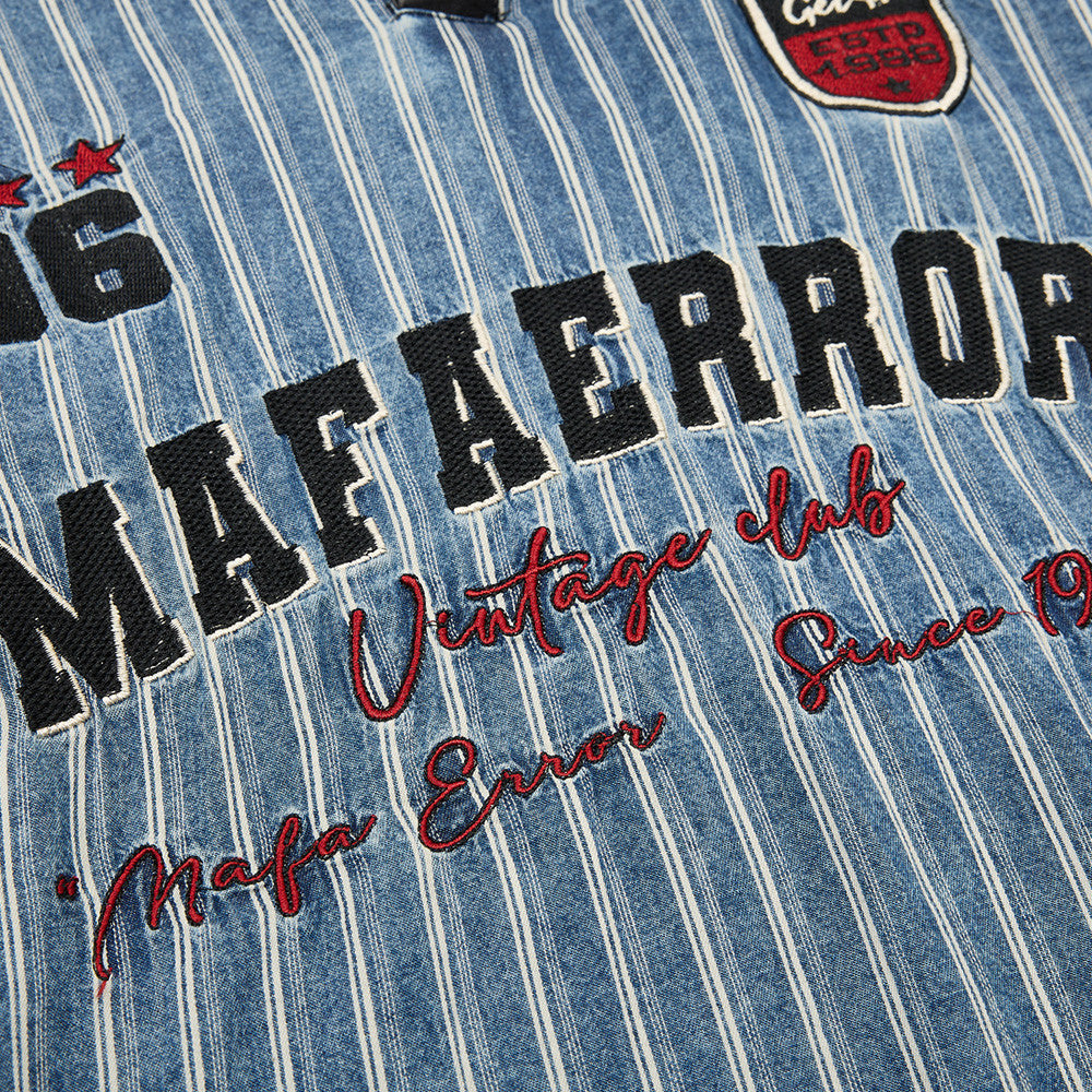 YAVIORA Letter-Embroidered Polo Shirt