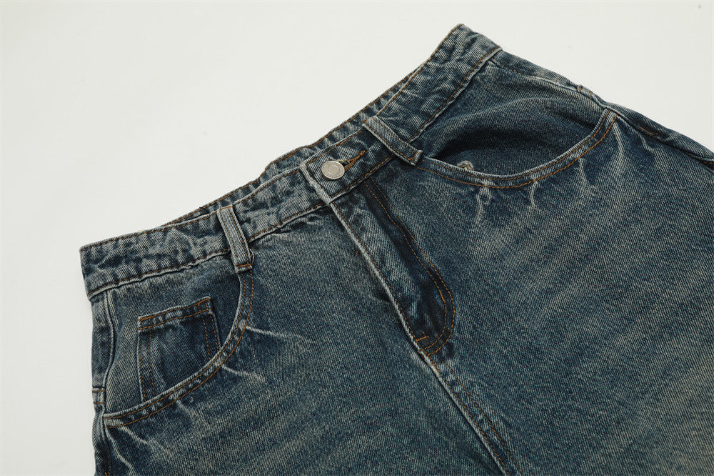 YAVIORA Distressed Curved Jeans