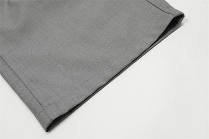 YAVIORA Pleated Curved Pants