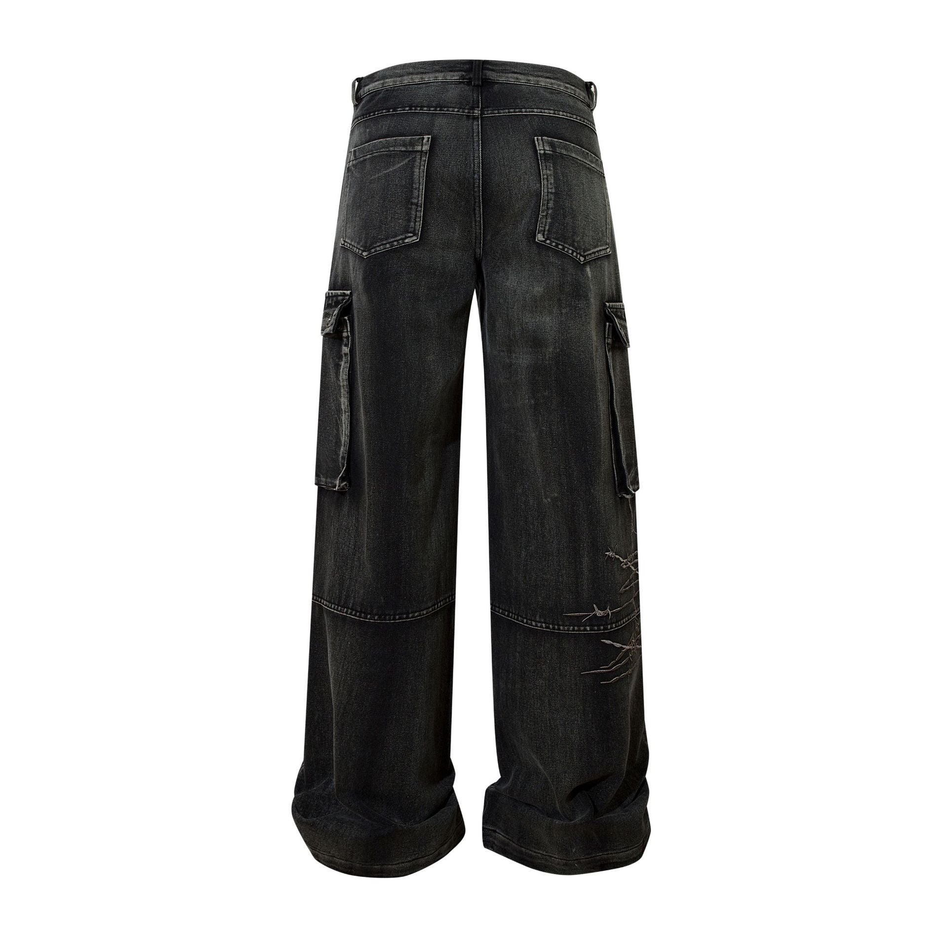 YAVIORA Multi-Pocket Workwear Denim Jeans