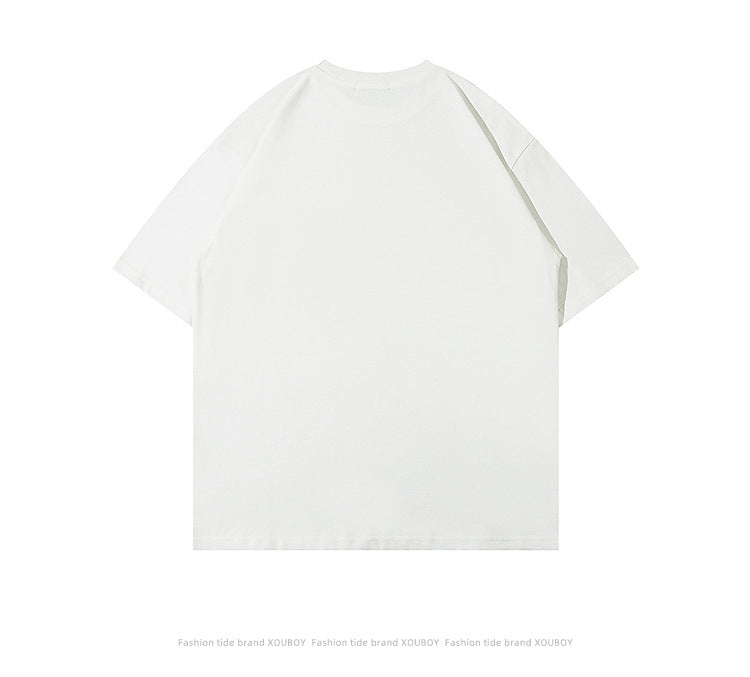 Yaviora American Retro Star Appliqué Short-Sleeve T-Shirt
