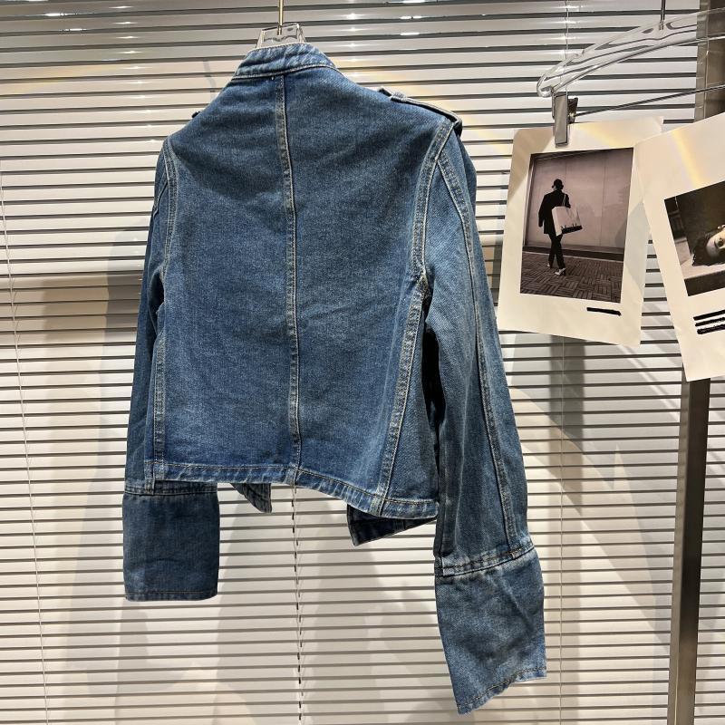 Y2K Classic Metal Ripped Button Washed Denim Jacket