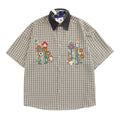 YAVIORA Denim Collar Plaid Shirt