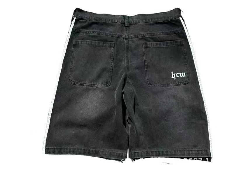 Y2K American retro style street style striped wide-leg loose jeans.
