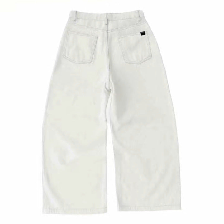 Y2K Men's Hip-Hop Jeans with American-Style Graphic Lettering