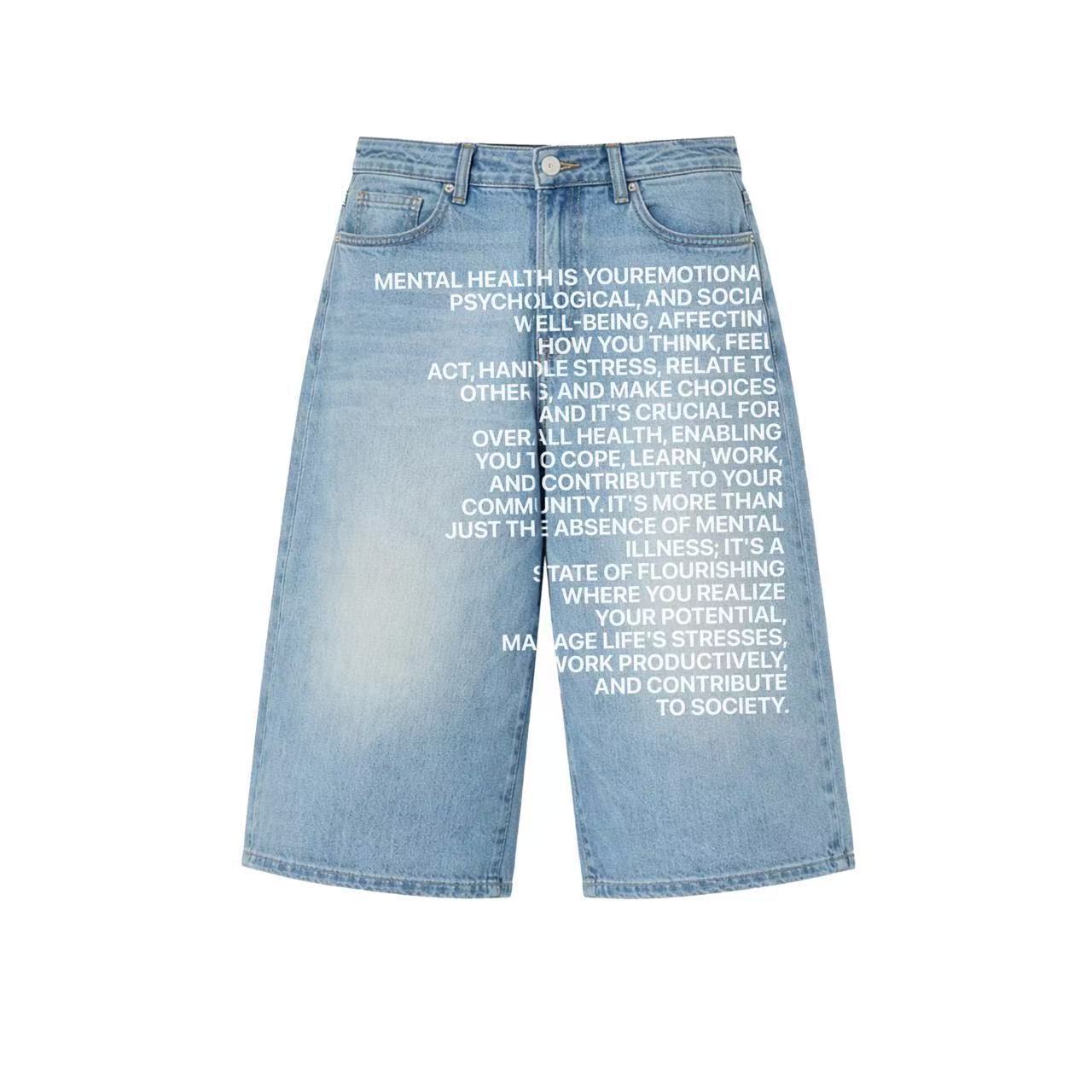 Y2K Men's Hip-Hop Jeans with American-Style Graphic Lettering