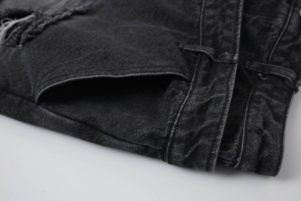 YAVIORA Ripped and Distressed Denim Shorts