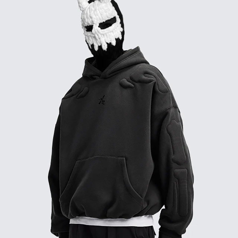 YAVIORA Skeleton Embroidered Hoodie