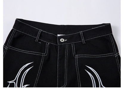 YAVIORA Wing Embroidered Jeans