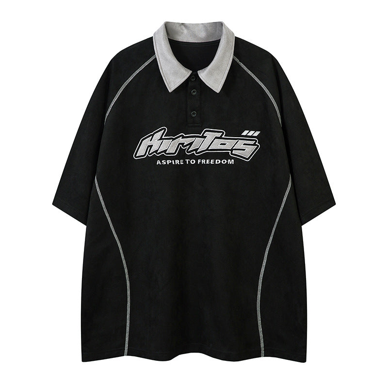 YAVIORA T-Shirt mit starker Waschung und Schriftzug