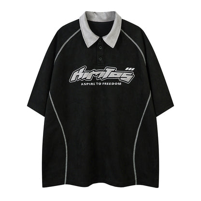 YAVIORA T-Shirt mit starker Waschung und Schriftzug