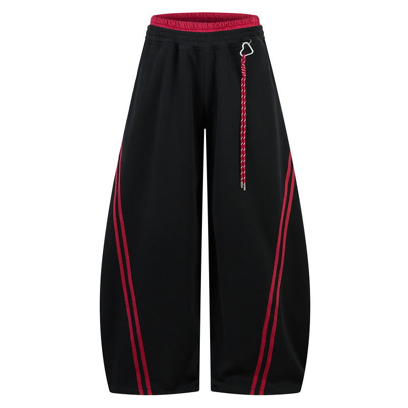YAVIORA Streifen-Kontrast-Trainingshose
