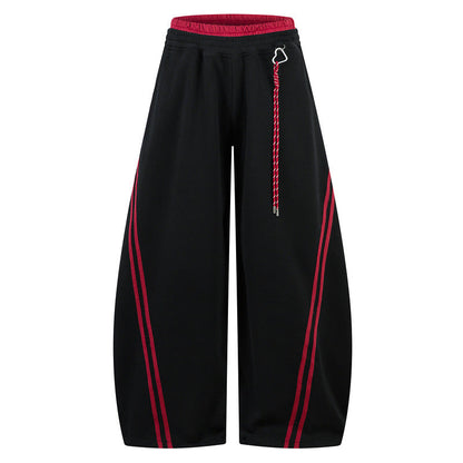 YAVIORA Streifen-Kontrast-Trainingshose