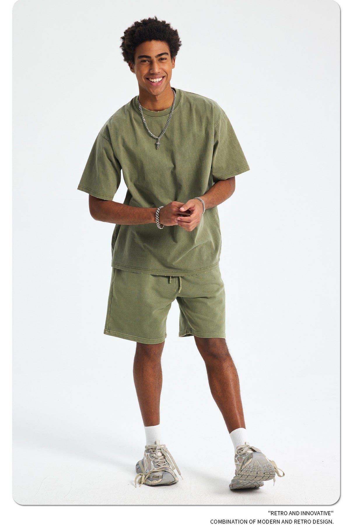 Yaviora Retro Terry Cotton Sports Shorts for Men