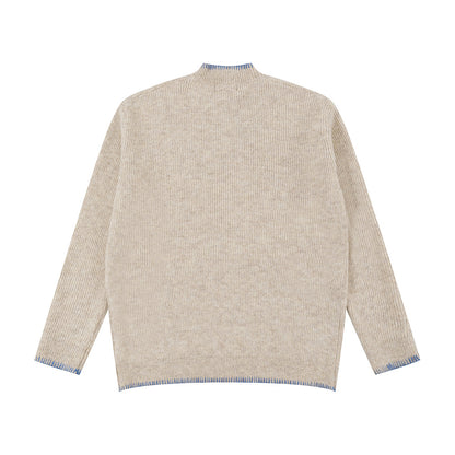 YAVIORA Contrast Stitch Sweater