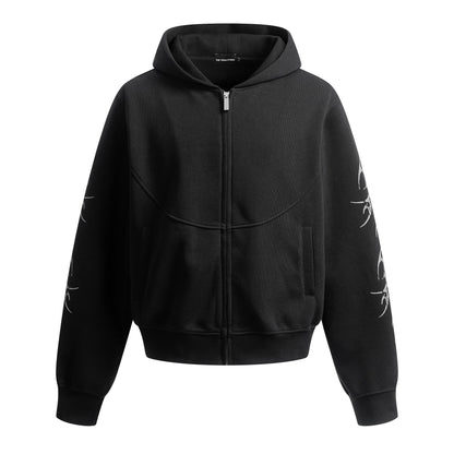 Sweat à capuche zippé Hip-Hop YAVIORA
