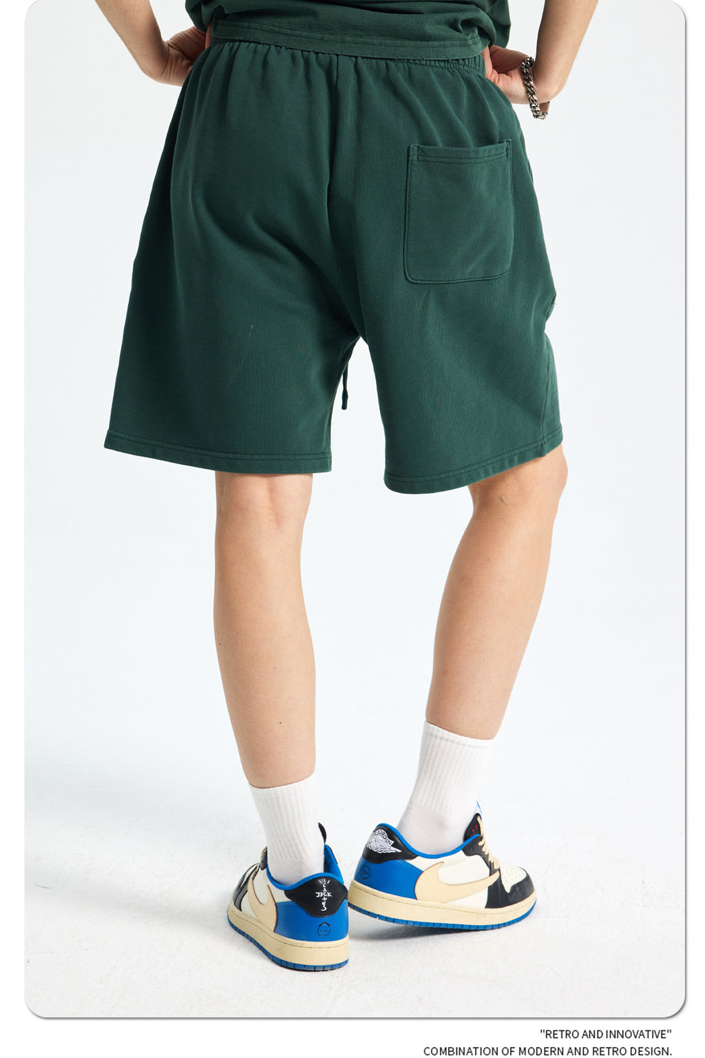 Yaviora Retro Terry Cotton Sports Shorts for Men