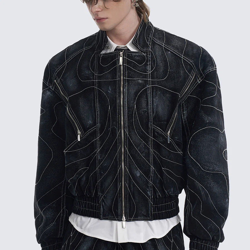 YAVIORA Embroidered Denim Jacket