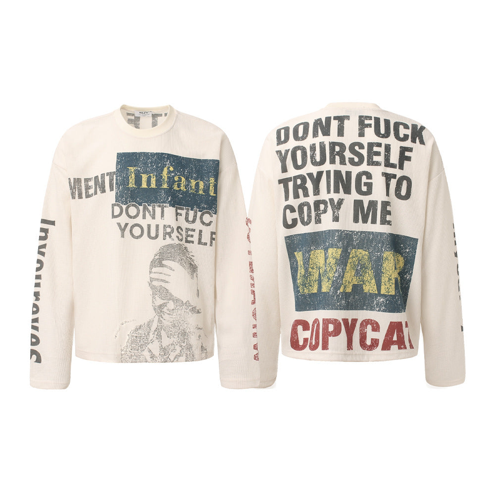 YAVIORA MENT INFANT DONT FUC YOURSELF  Waffle Long-Sleeve T-Shirt