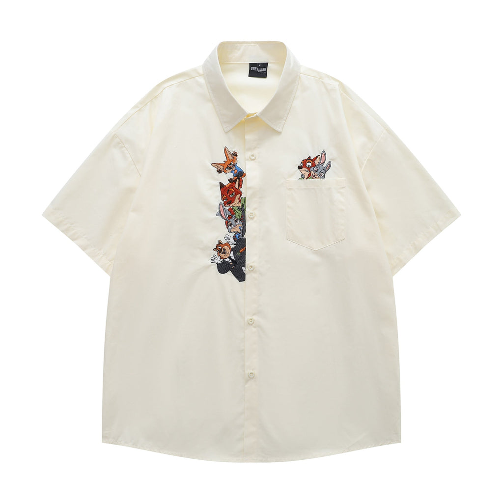 YAVIORA Cartoon Collegiate Hemd