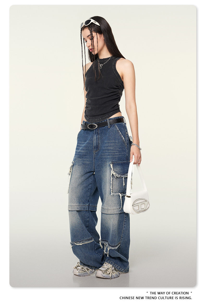 Yaviora American Distressed Hot Girl Style Vest for Women