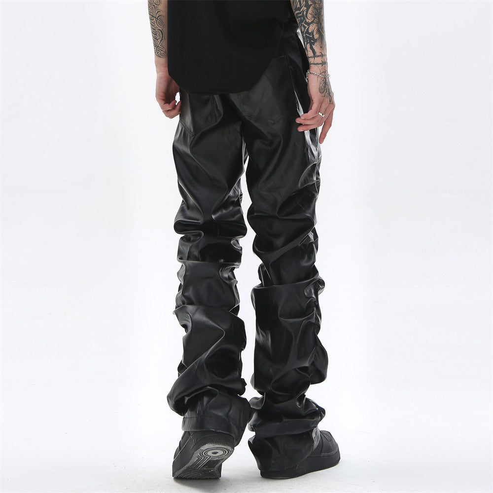 YAVIORA Glossy Pleated Pants