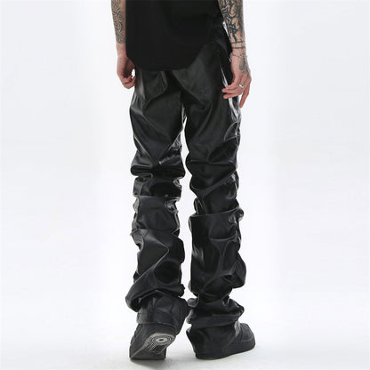 YAVIORA Glossy Pleated Pants