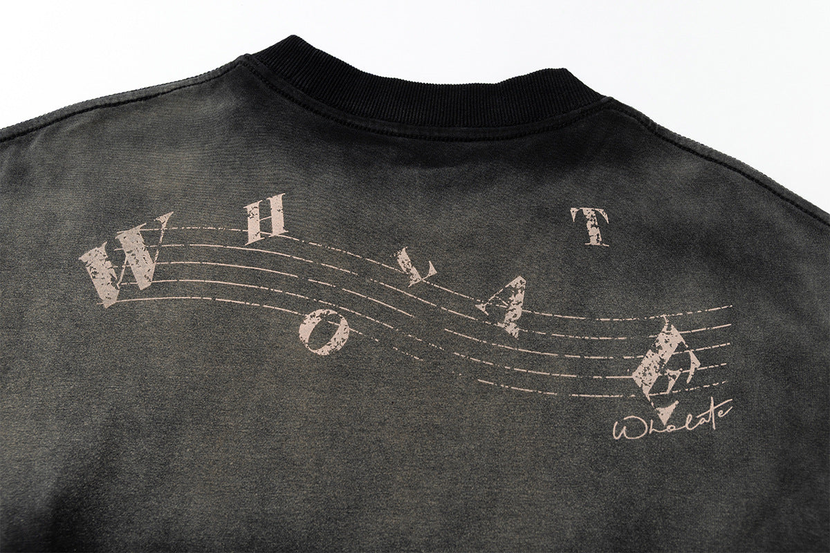 YAVIORA Vintage Music Instrument Gradient t shirt
