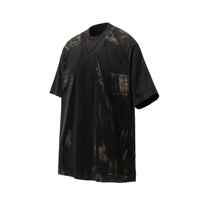 YAVIORA Dekonstruiertes Patchwork-T-Shirt