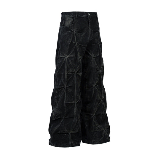 YAVIORA Pleated Wide Jeans