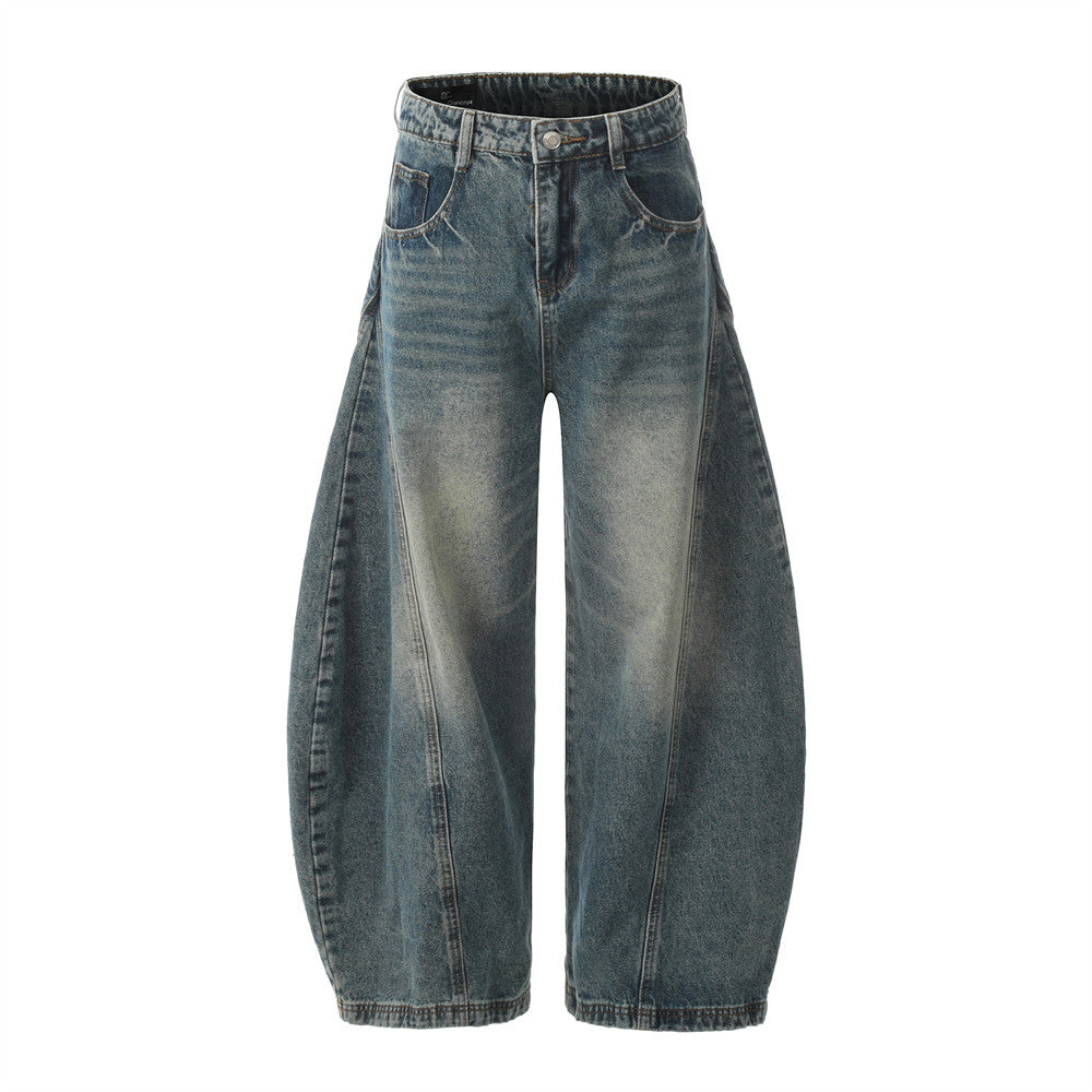 YAVIORA Distressed Curved Jeans