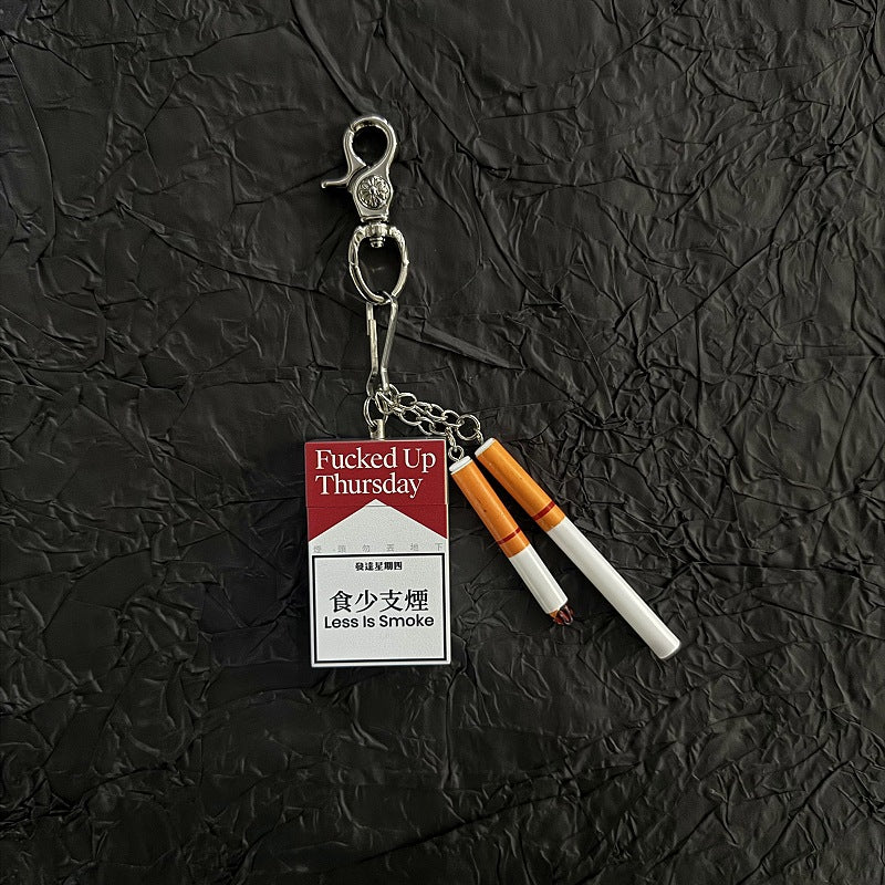 Vintage Cigarette Pack Portable Pocket Ashtray Keychain