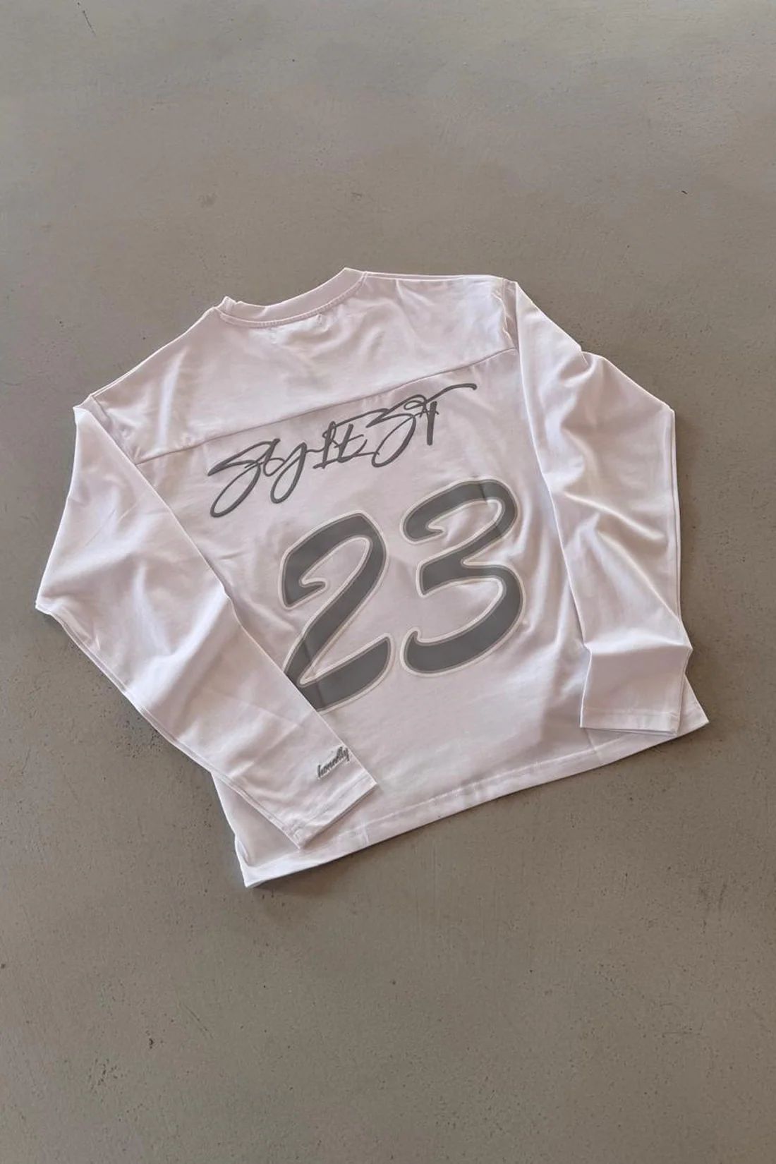 Y2K Hip-Hop Style Crewneck T-Shirt with Puff-Print Number 23