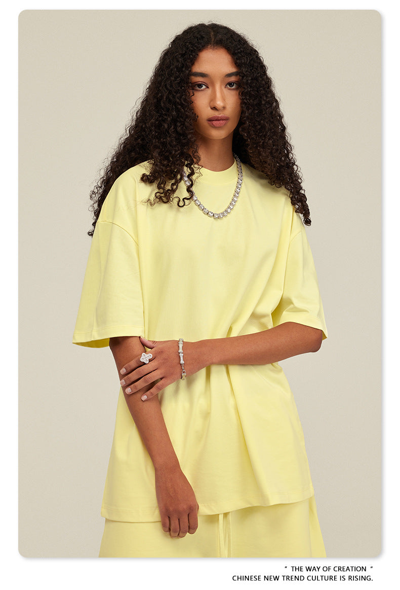 Yaviora Summer American Style Solid Color Loose T-Shirt