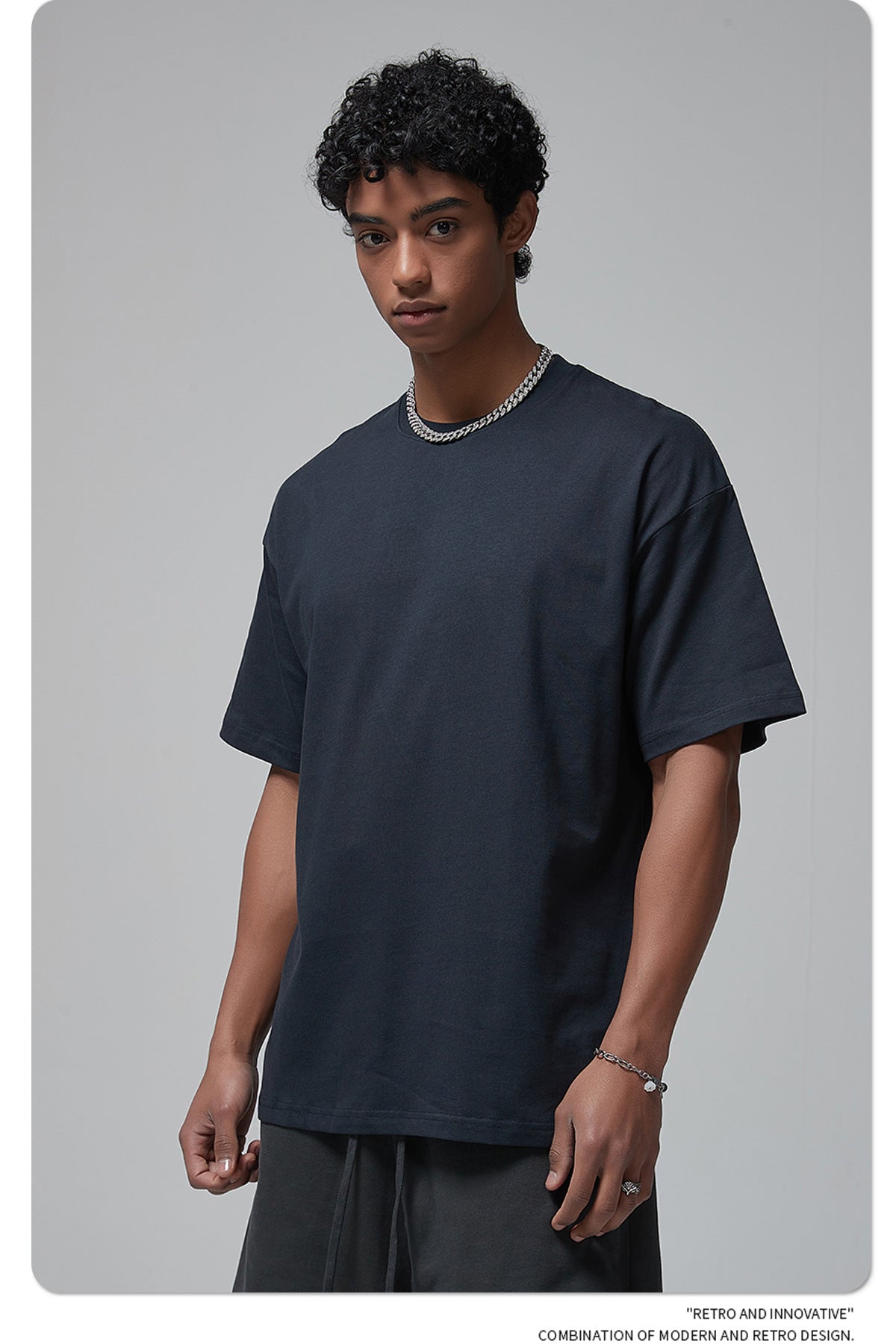 Yaviora 230G Double Yarn Pure Cotton Short-Sleeve T-Shirt