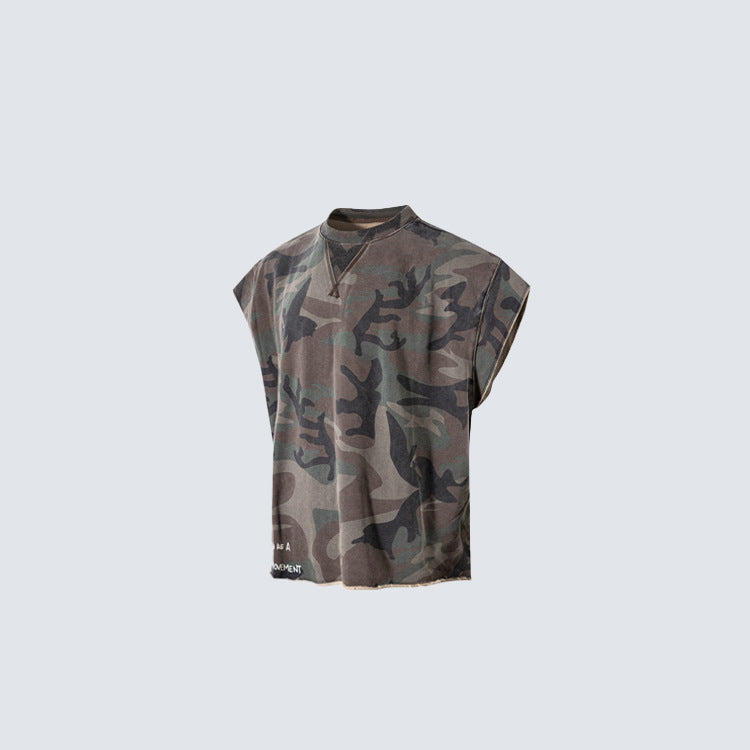 YAVIORA Camouflage Small V-Neck Tank Top