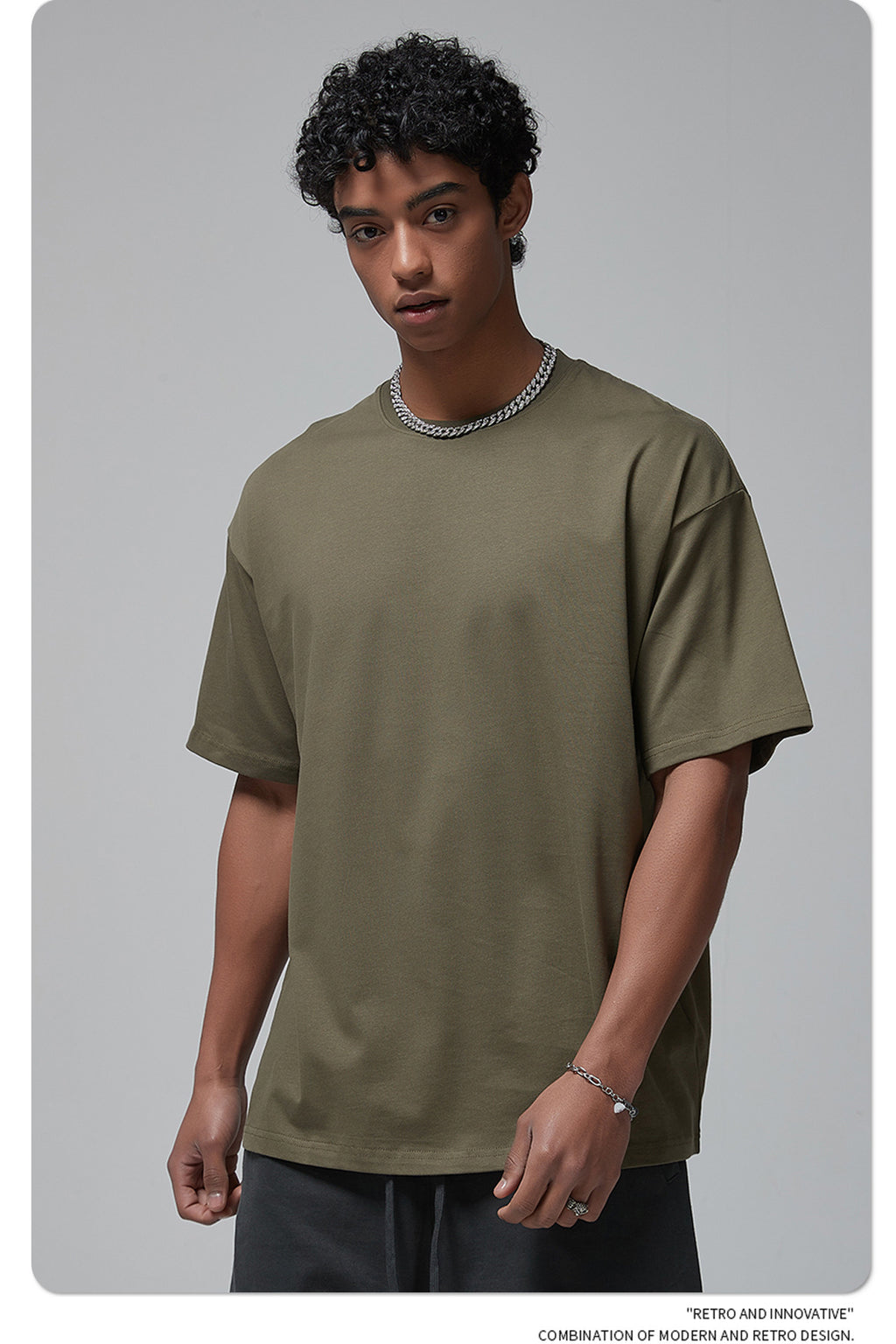Yaviora 230G Double Yarn Pure Cotton Short-Sleeve T-Shirt
