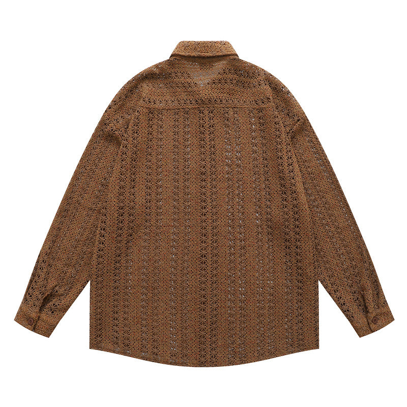 yaviora Hollow-Out Autumn Casual Shirt Jacket