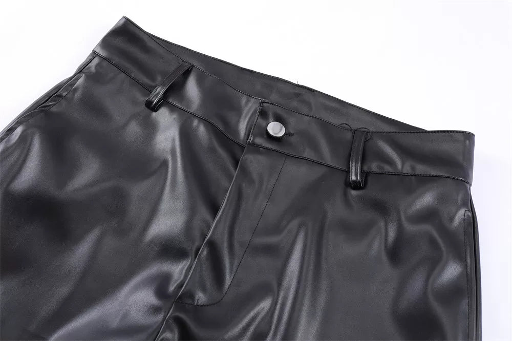 YAVIORA Glossy Pleated Pants