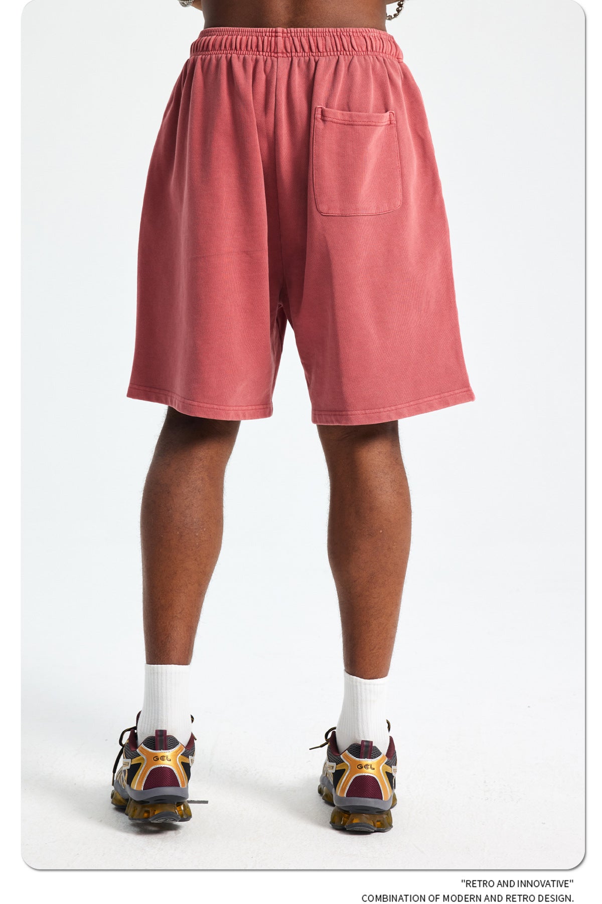 Yaviora Retro Terry Cotton Sports Shorts for Men
