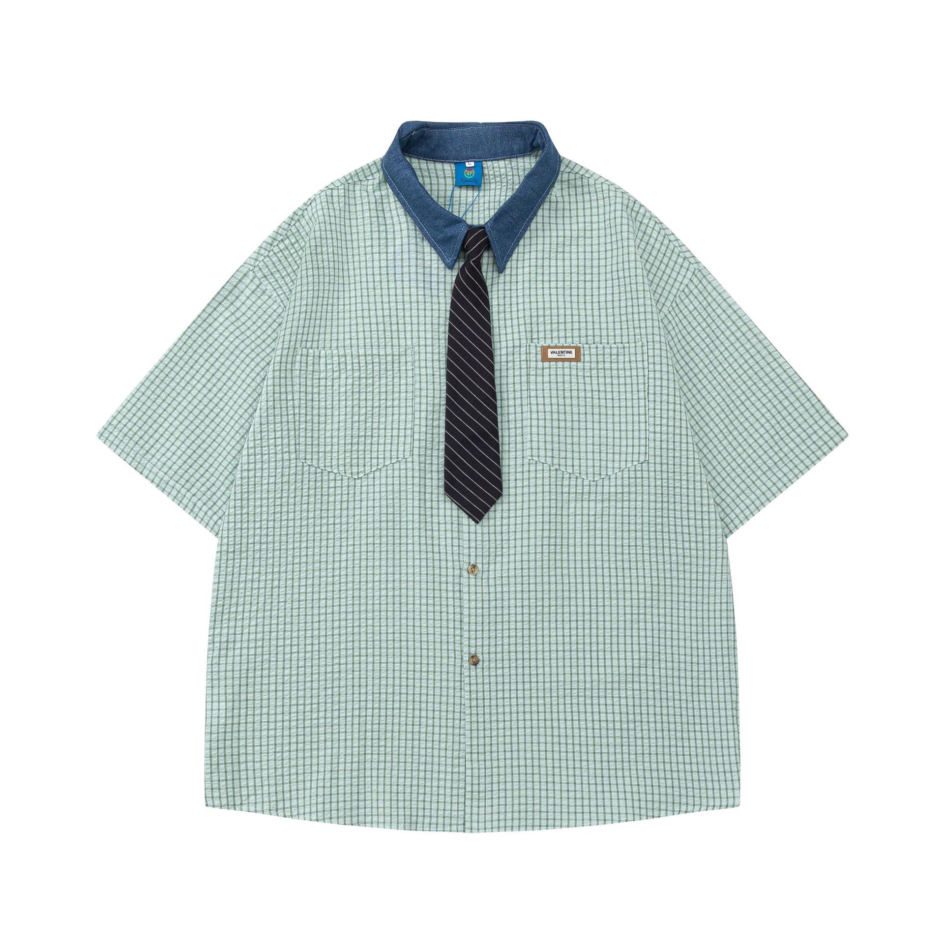 YAVIORA Colorblock Plaid Shirt
