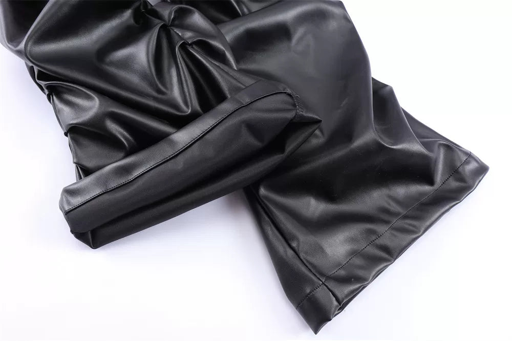 YAVIORA Glossy Pleated Pants