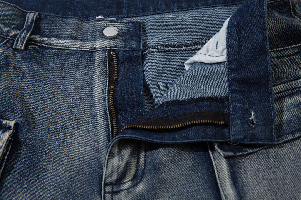 YAVIORA Multi-Pocket Workwear Denim Jeans