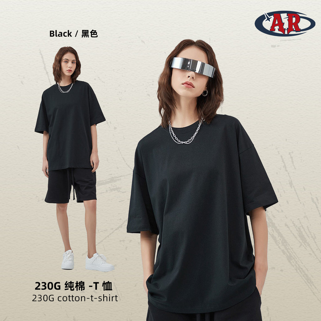 Yaviora 230G Double Yarn Pure Cotton Short-Sleeve T-Shirt