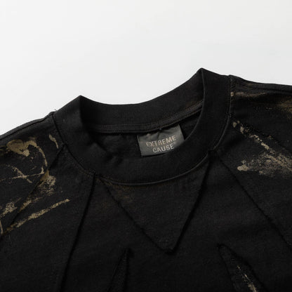 YAVIORA Dekonstruiertes Patchwork-T-Shirt