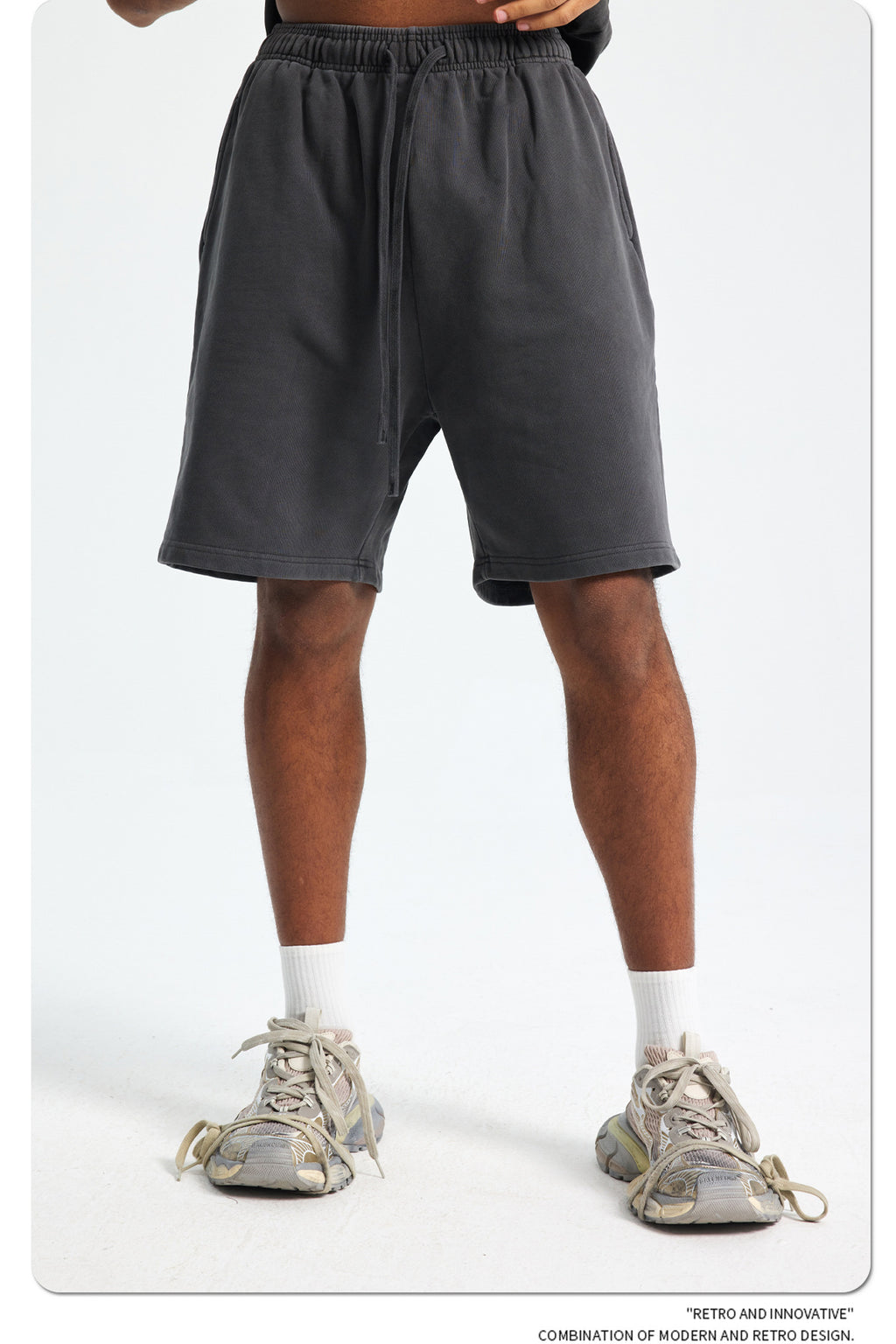 Yaviora Retro Terry Cotton Sports Shorts for Men